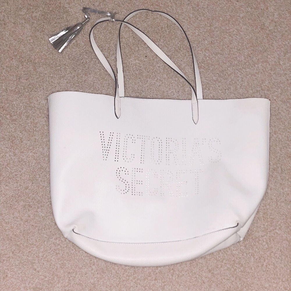 Victoria’s Secret Tote Bag - White with Tassle